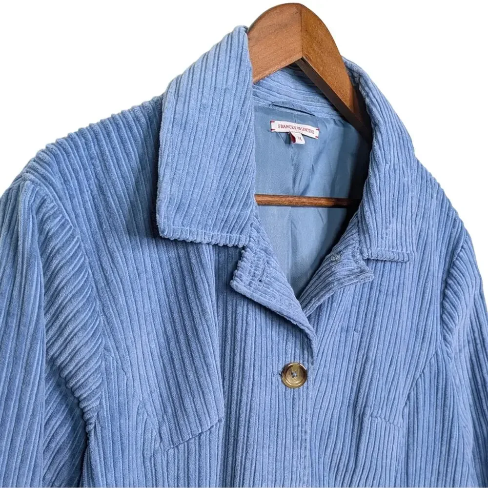 Frances Valentine Corduroy Barn Coat Field Long Jacket 1X Swing Lined Preppy